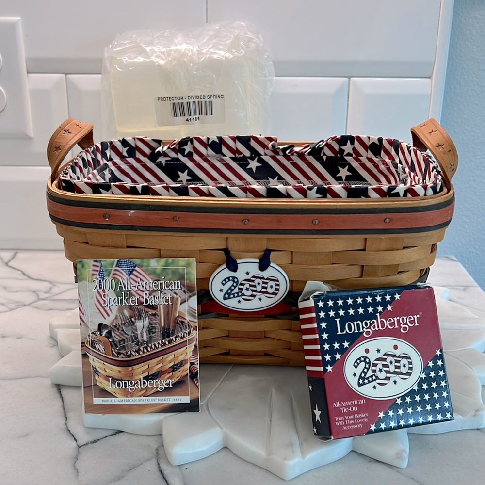 Longaberger 2000 All-American Sparkler Basket Combo